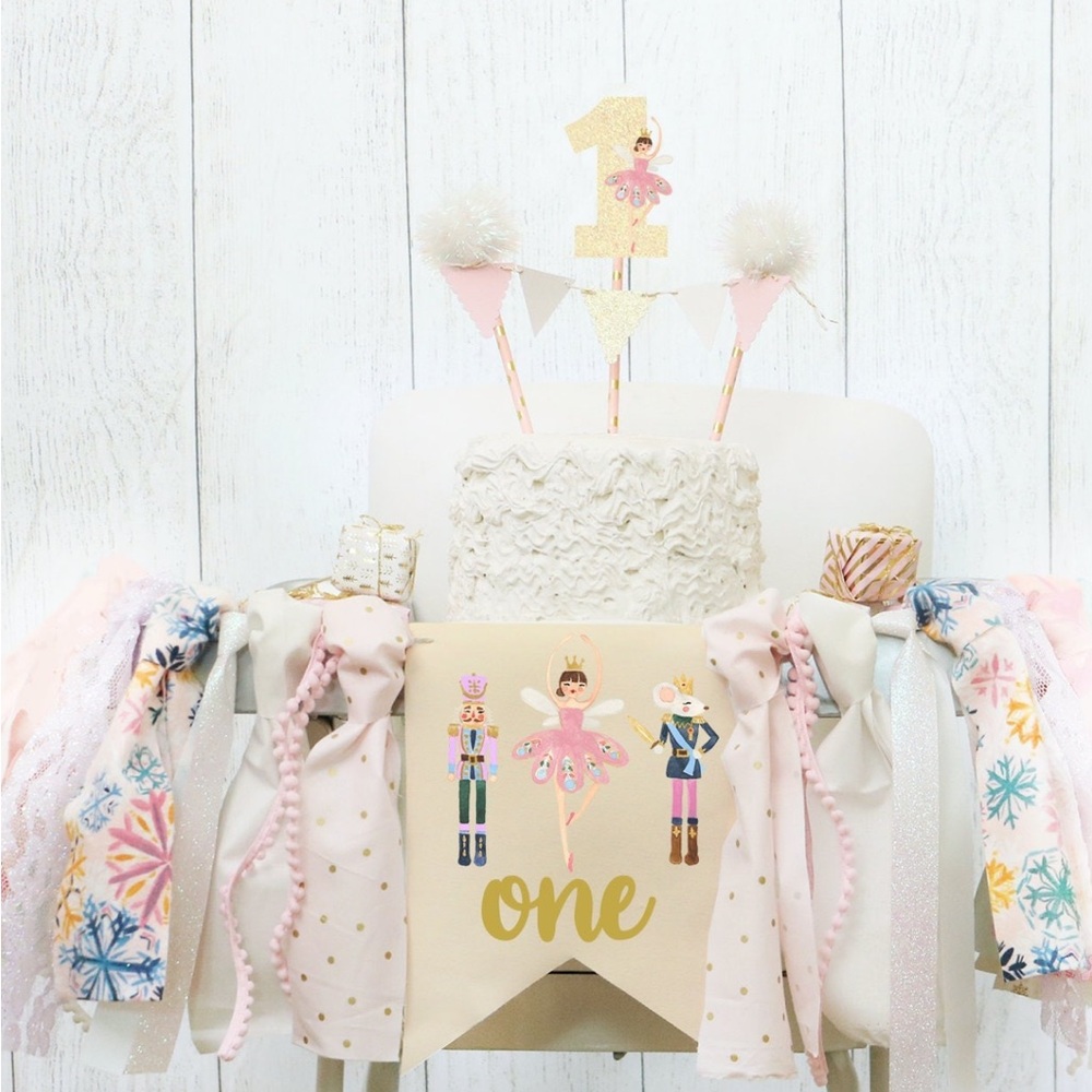 Pink and Gold First Birthday Decor